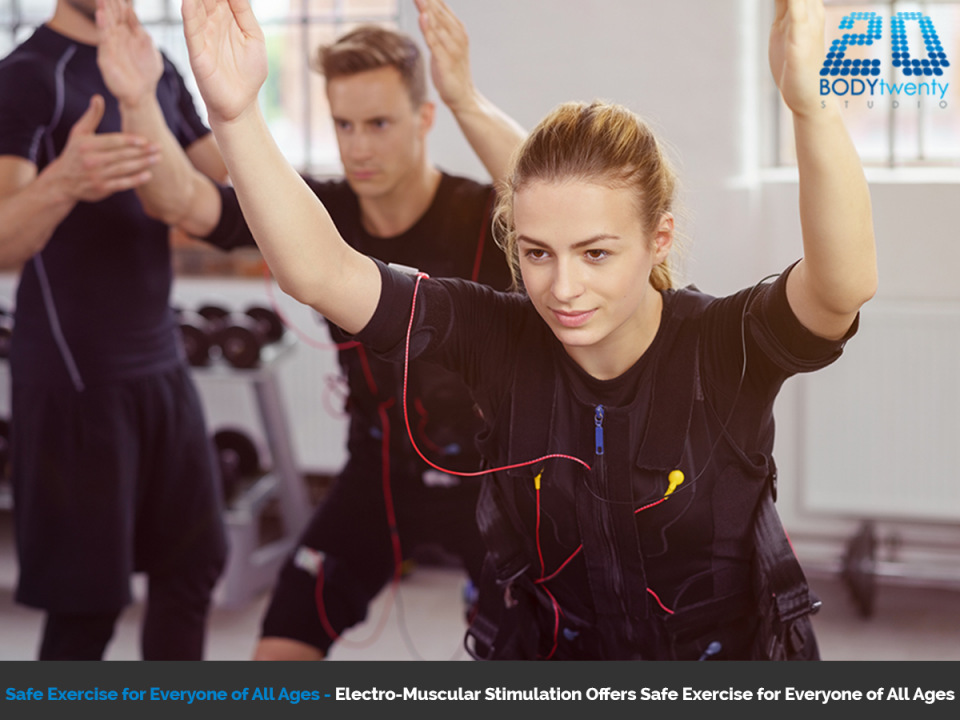 Safe exercise for everyone of all ages with electro-muscular stimulation